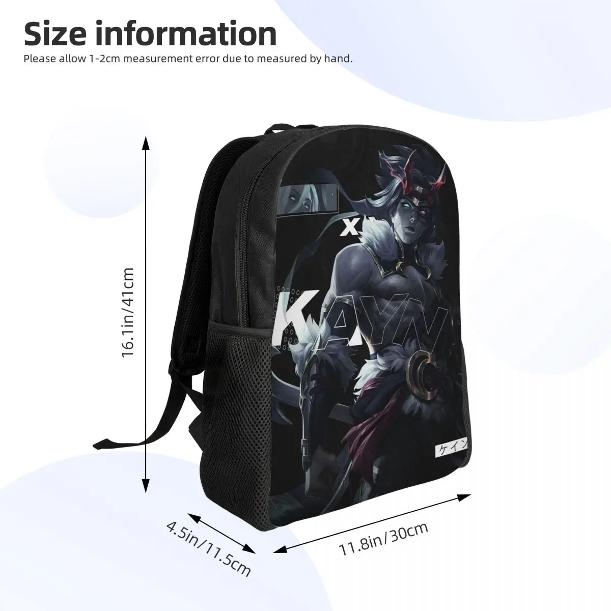 Kayn LOL League Of Legends Game Backpack Hot Sale Daypack Large Capacity Children BookBag School Bag Shoulder Bags for Men Women
