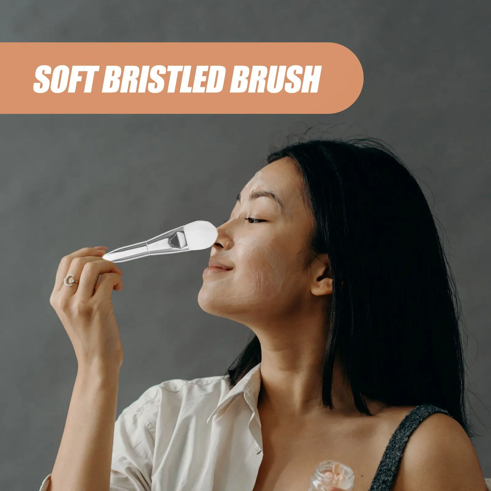 Facial Mask Brush Applicator Women Clay Mask Makeup Brush Portable Spoon Tool Easy Clean Application Skin Care Tool Spa