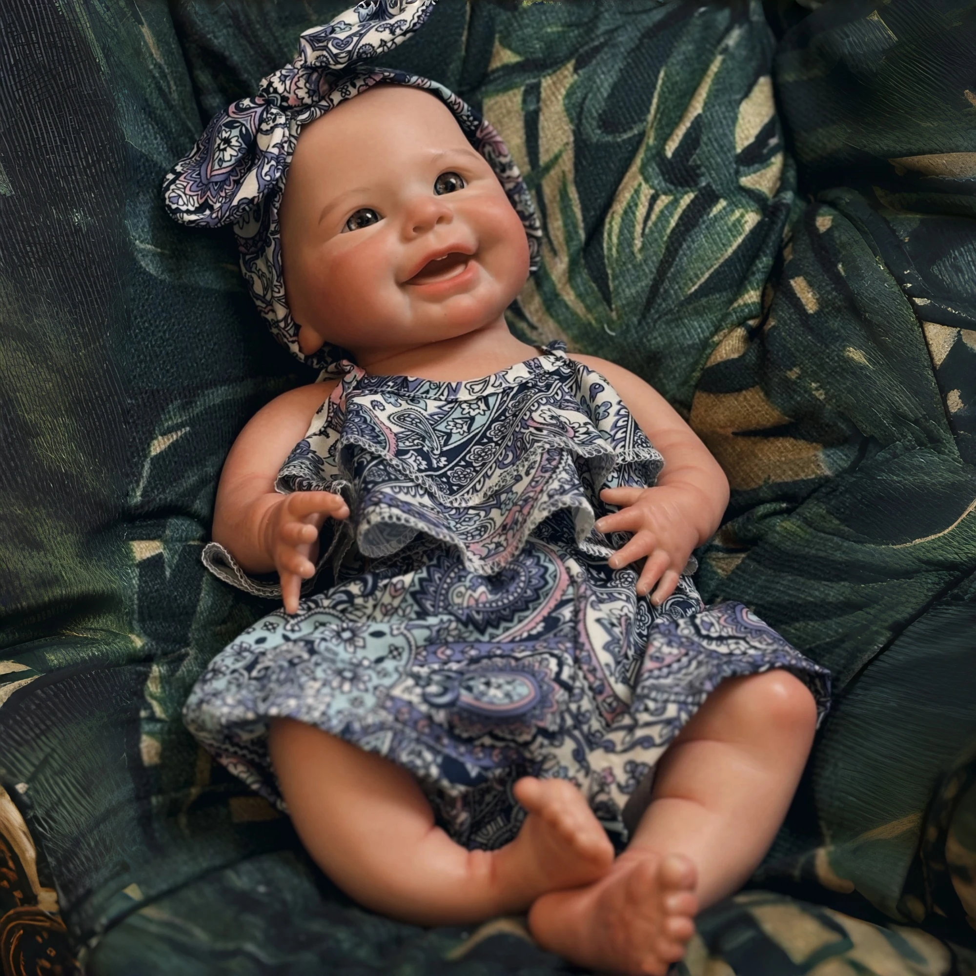 

17-дюймовая (43 см) силиконовая кукла-реборн девочка, реалистичная, с ручной росписью, мягкая на ощупь, игрушка-младенец, подарок для детей