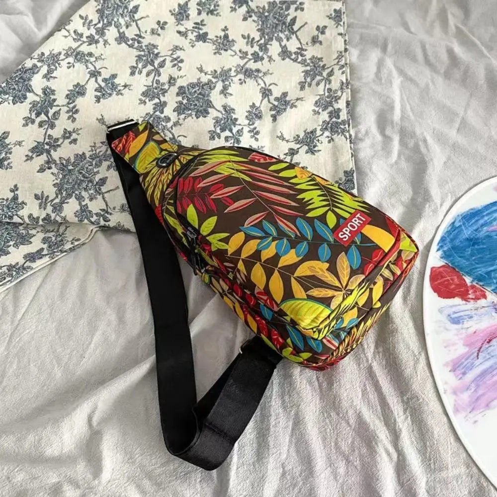 Bolsa de peito esportiva multifuncional para mulheres, bolsa unissex, multicolor, pano Oxford, bolsa com vários compartimentos