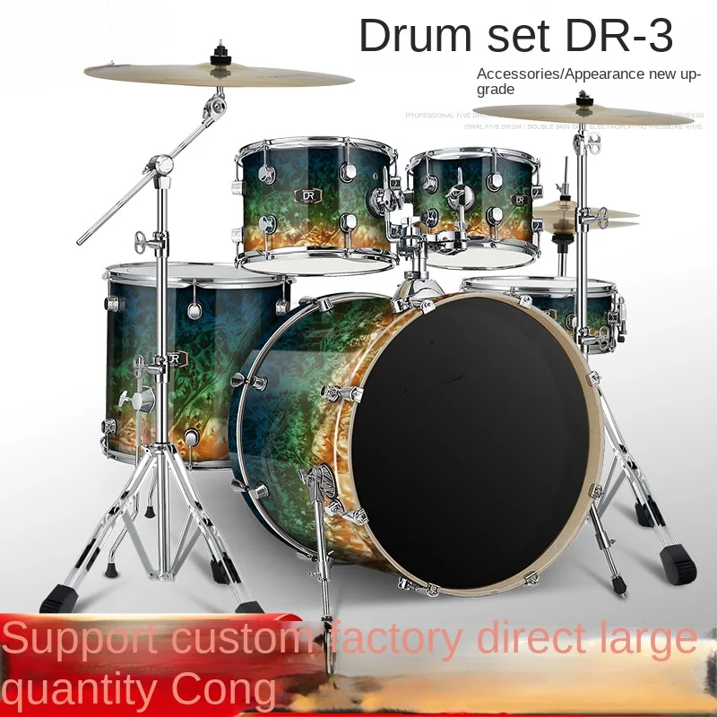 Manufacturer wholesale jazz drum upgraded adult drum kit 5 drums Western percussion