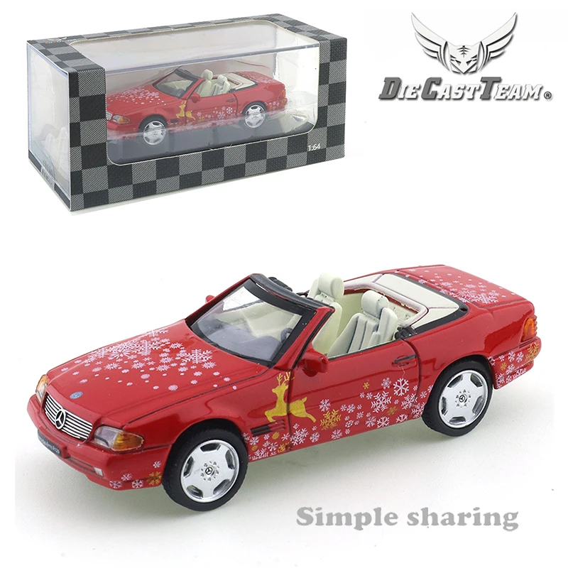 DCT 1/64 Alloy Toy Christmas Convertible Car Model Simulation Miniature Car Model Collection Adornment Toy