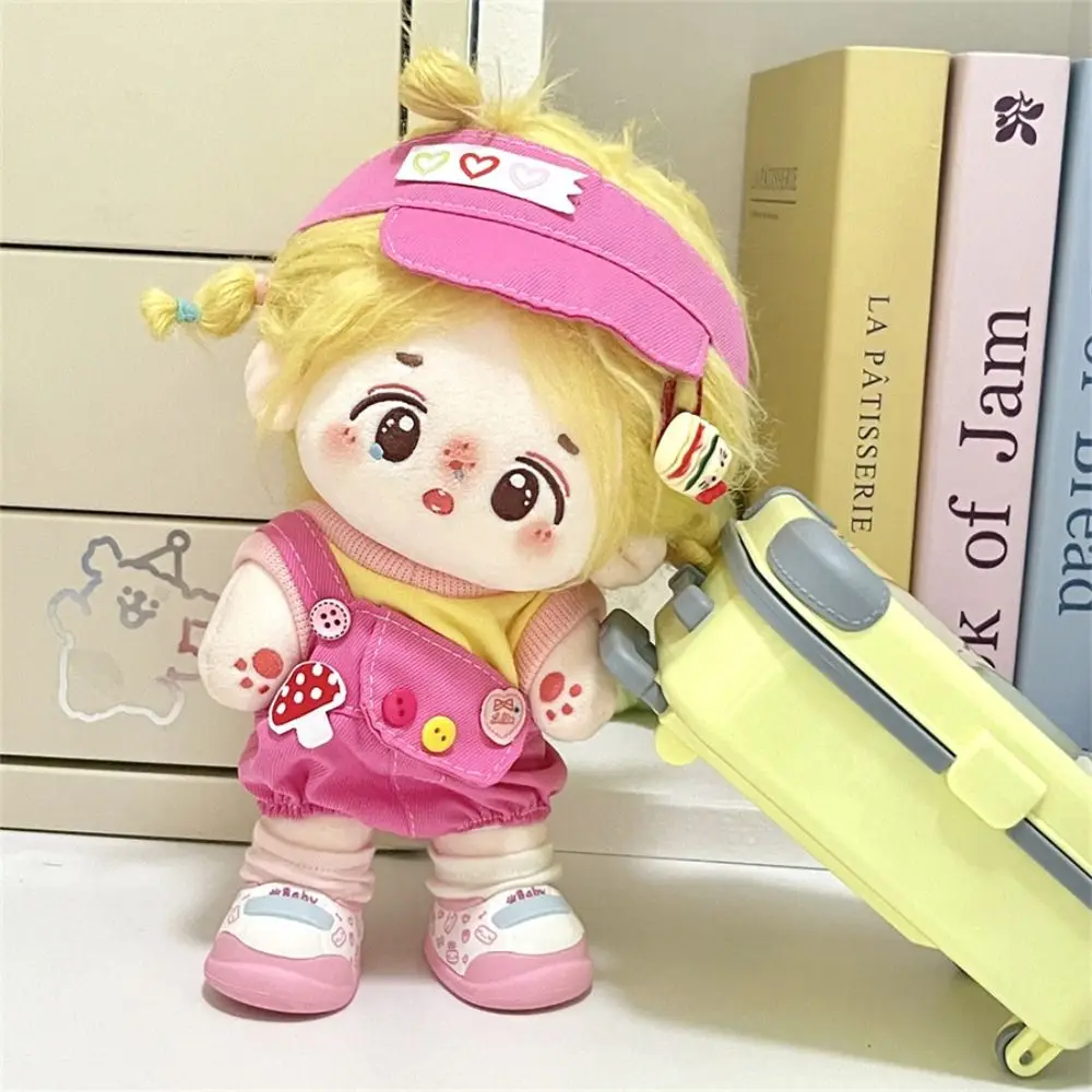 1 set Dress Up 20cm Cotton Doll Clothes Jumpsuits DIY Clothing Animal Hoodie Suspender Pants Lovely Headdress