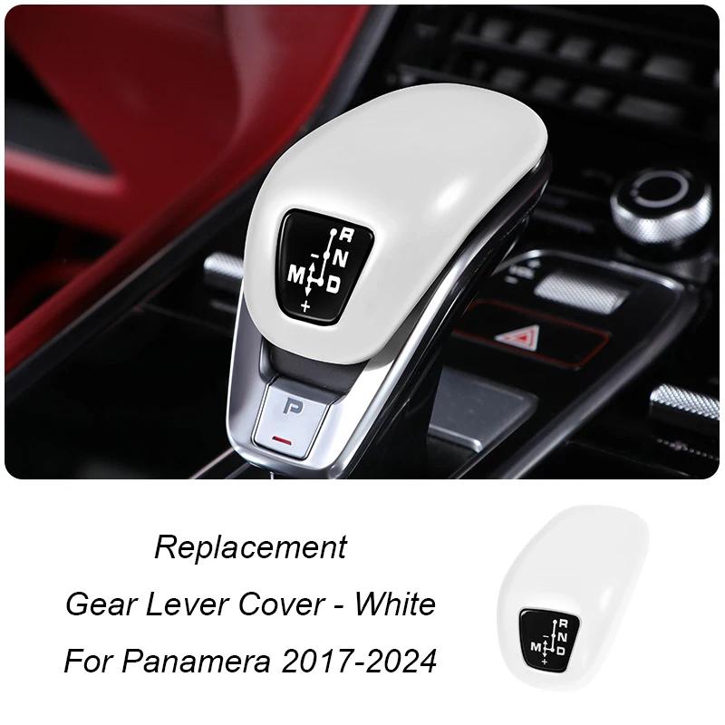 Para porsche panamera 2017 2018 2019 2020 2021 2022 2023 2024 botão de mudança de engrenagem do carro console cabeça alavanca capa quadro peças interiores