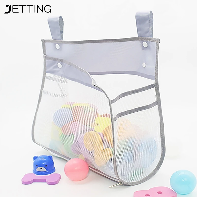 Baby Bathroom Mesh Bath Bag Kids Cartoon Basket Net Children's Games Network Waterproof Cloth Sand Toys Beach Storage Organizer