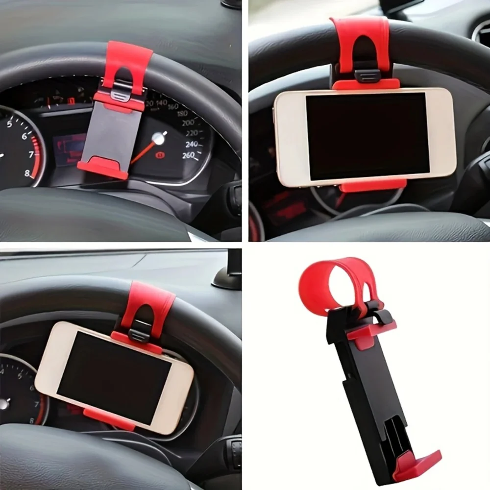 Universelle Lenkrad-Handyhalterung, Teleskopischer Clip-Handyständer, Auto-Navigations-Handyhalterung für Alle Smartphones