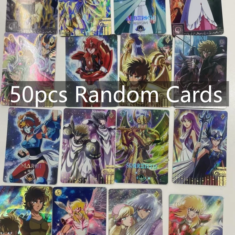 Original KaYou Saint Seiya 50 Uds tarjetas aleatorias personaje Athena Seiya Shiryu Hyoga Shun ikki Saga Aiolia Shaka Dokho Aiolos Camus