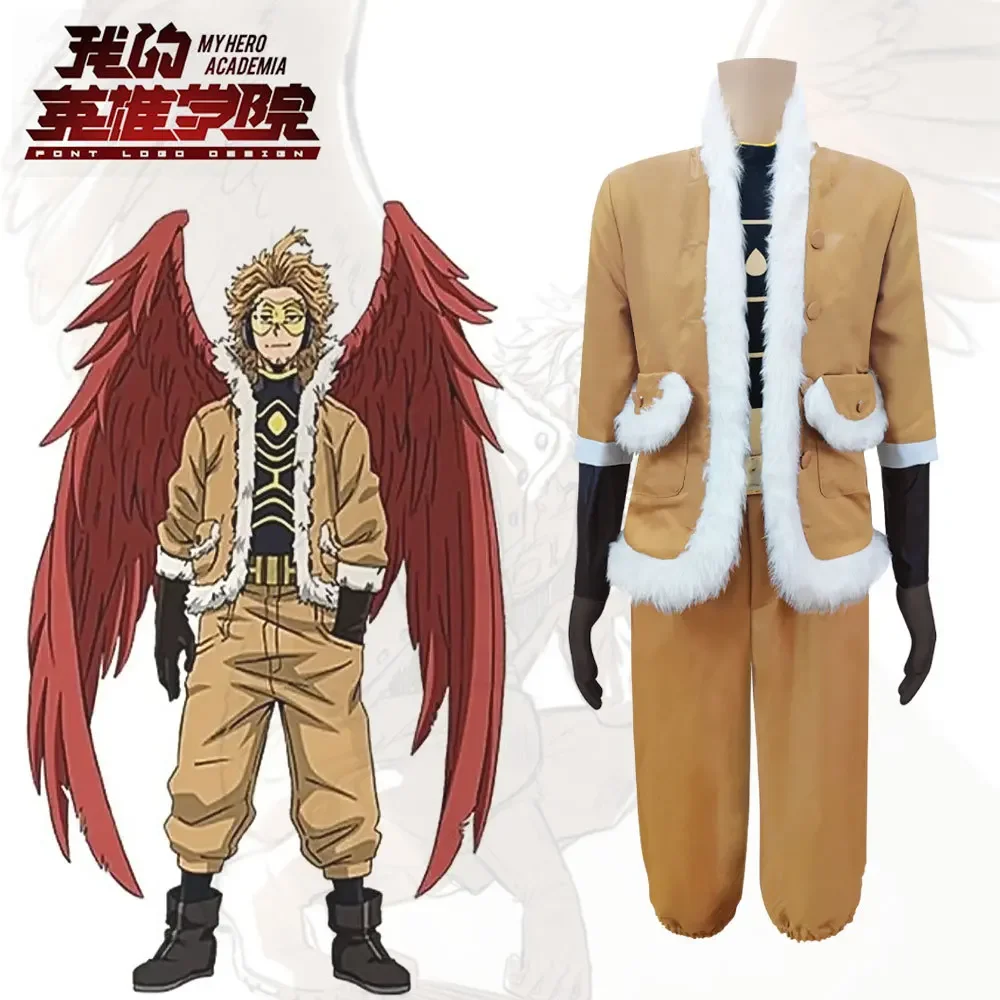 

My Hero Academy Hawks Cosplay Costume Takami Keigo Uniform Suit Wing Hero Outfit Hawks Halloween Carnival Wig Cosplay Costume