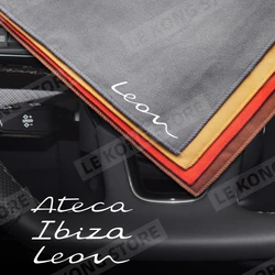 For Leon 5F MK3 MK2 Ibiza 6J 6L Ateca Logo Cleaning Drying Cloth Car Wash Towel Soft Wash Double Layer Rags