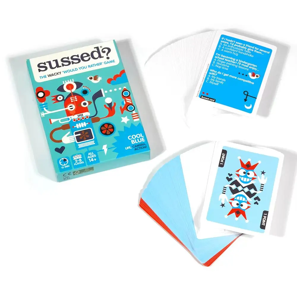 Sussed The Game of Wacky Choices Social Card Games for Teens Boys Girls Great Travel Conversation Starte Board Game Party Game