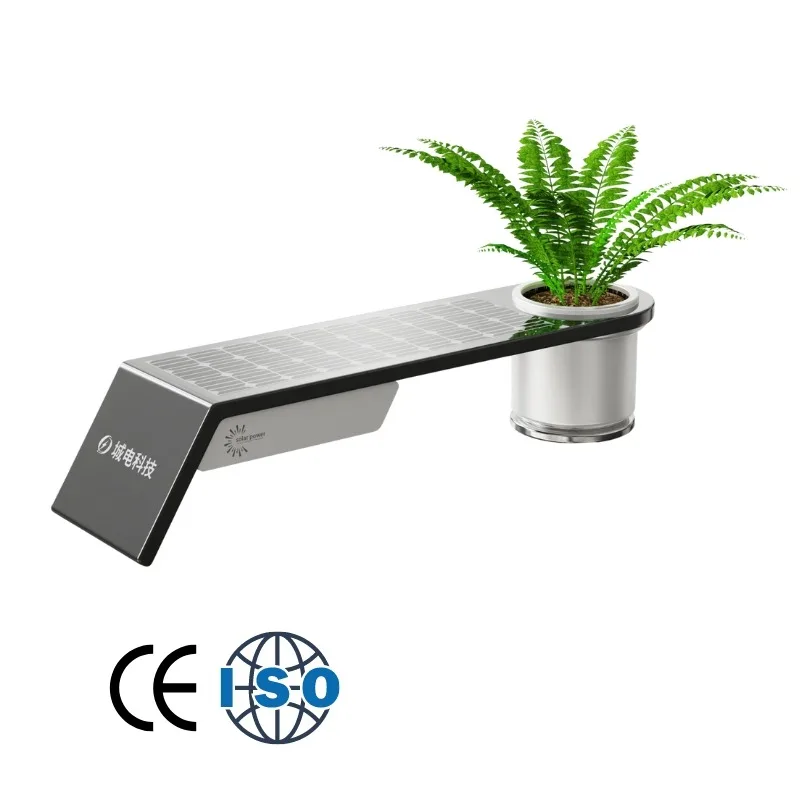 Solar Bench 	 solar smart garden bench Solar Power Smart Furniture for Park Smart Furniture Bench for Mobile Devices