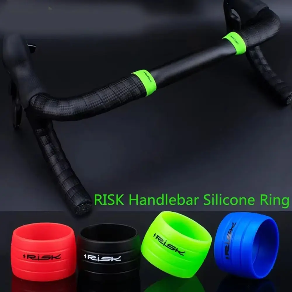 1pair Non-slip Bike Handlebar Strap Fixing Silicone Lightweight Handlebar Tape Ring Universal Handlebar Strap Sleeve