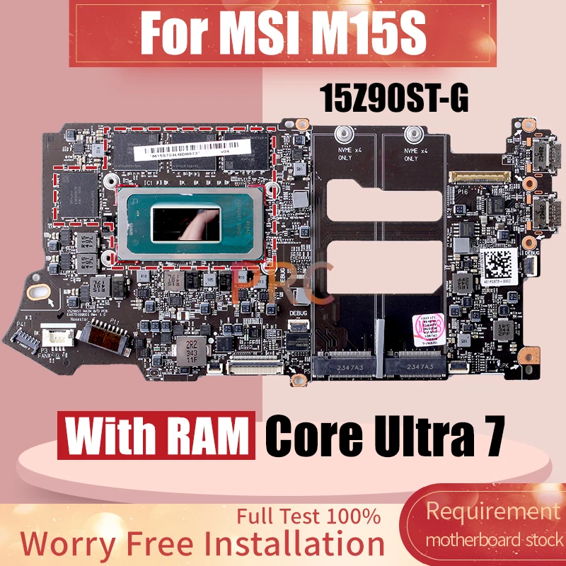 15Z90ST-G For MSI M15S Laptop Motherboard SRMZ1 Core Ultra 7 With RAM M15S704LGDH873 Notebook Mainboard