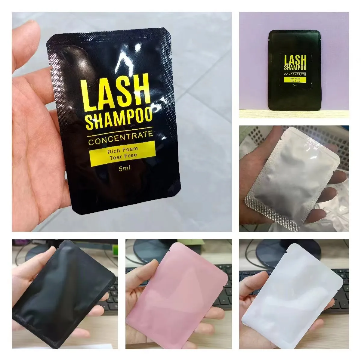 Custom Eyelash Shampoo Concentrate Eyelashe Gentle Cleansing Mousse Foam Lash Makeup Cleaner Eyelash Extension Glue Remove