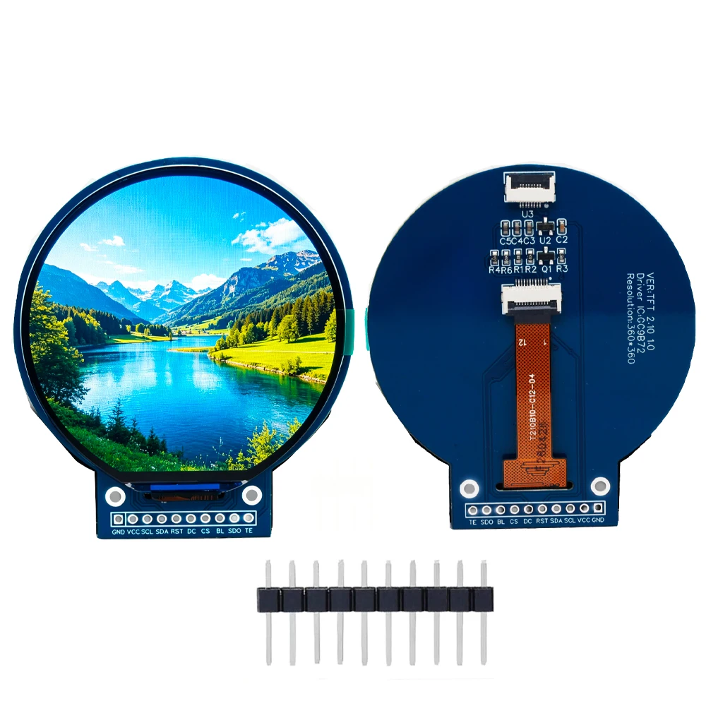 2,1-calowy okrągły ekran TFT LCD GC9B72 360×360 SPI Moduł wyświetlacza okrągłego do Arduino — zdjęcie produktu 7