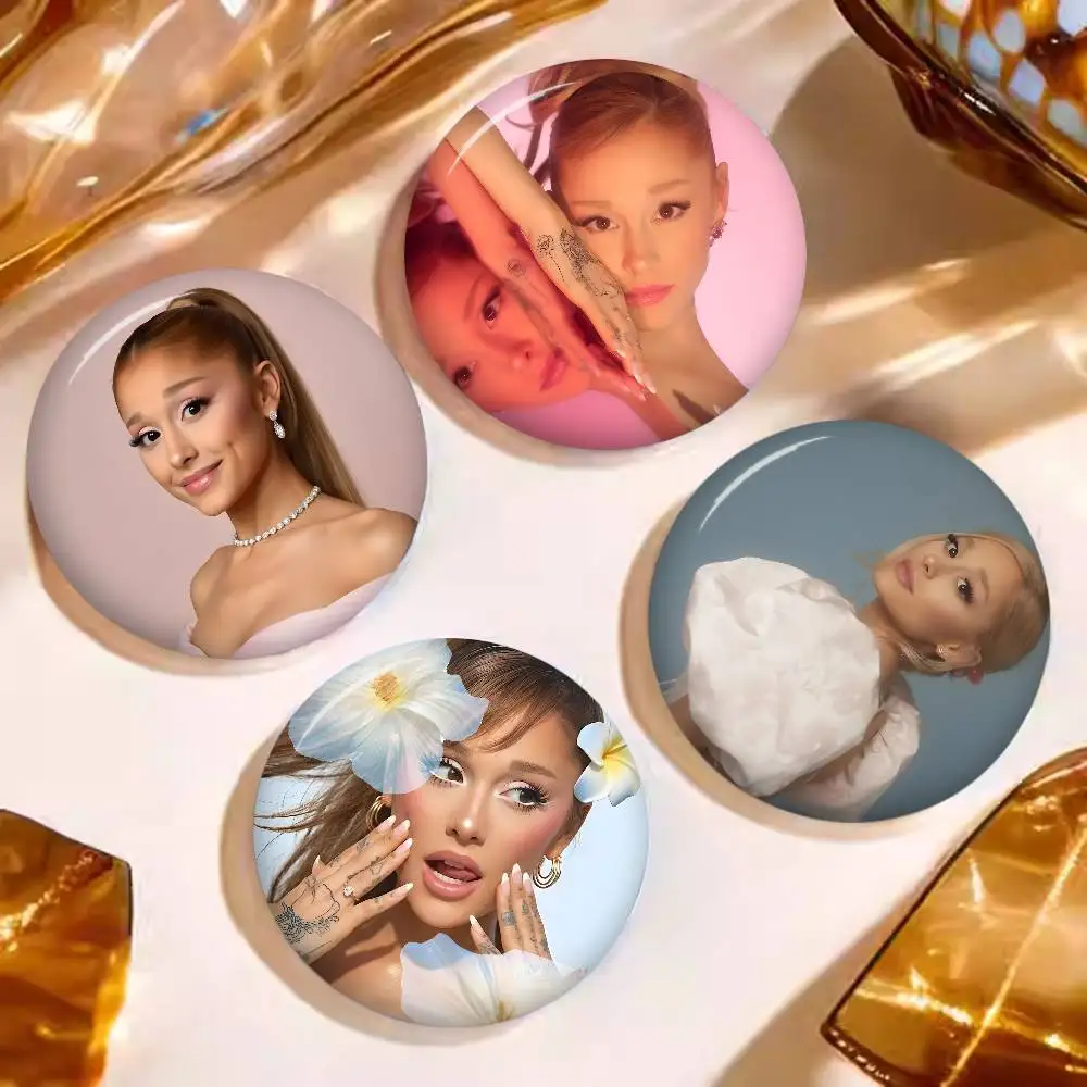 Classic Pop Singer A-Ariana G-Grande New  Brooches Soft Button Pin Funny Silly on A Skateboard Badge Gamer Collection Gifts