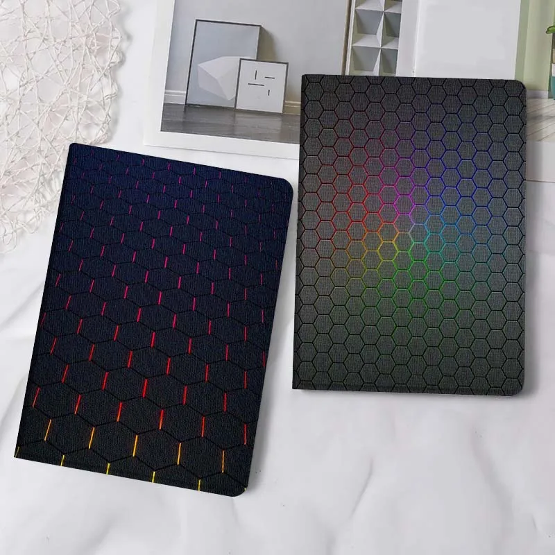 

Carbon Fiber Luminous For iPad Pro Air Mini 2 3 4 5 6 7 6th 7th 10th 11th 10.2 9.7 10.5 11 Foldable Tablet Case Gift
