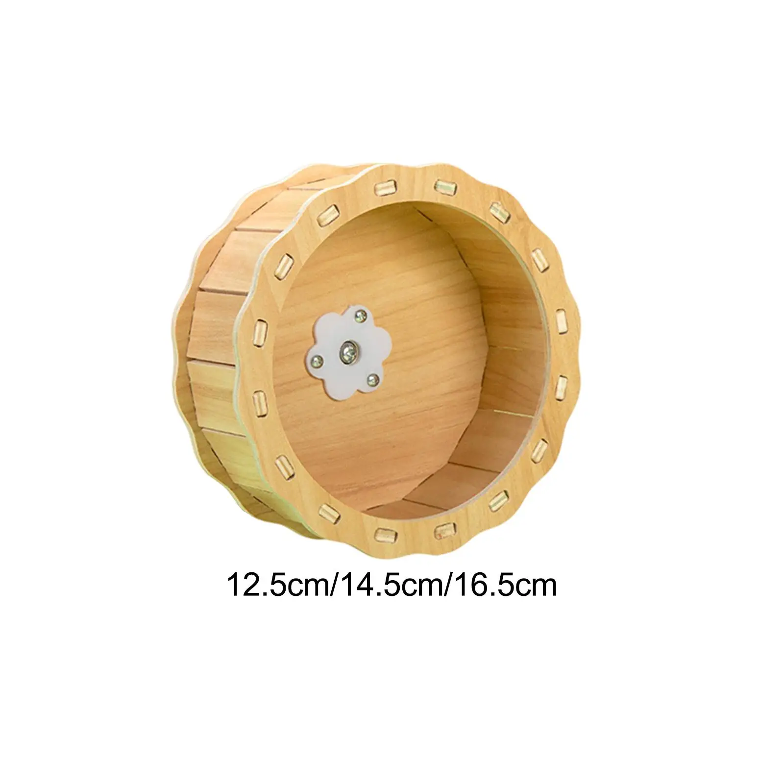 Hamster Exercise Wheel Silent Wood Small Pet Rotatory Jogging Wheel for Gerbil