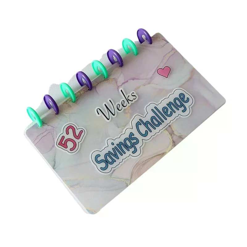 

1pc 52 Week Money Saving Challenge Binder Reusable Budget Binder Storage Challenge Book Toy
