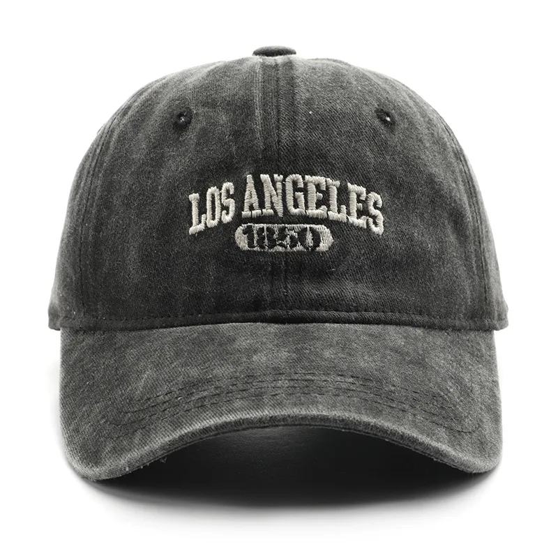 Los Angeles Strapback Vintage Washed Sun Dad Hat Distressed Vintage Embroidered Baseball Cap for Men Women Teens Kids