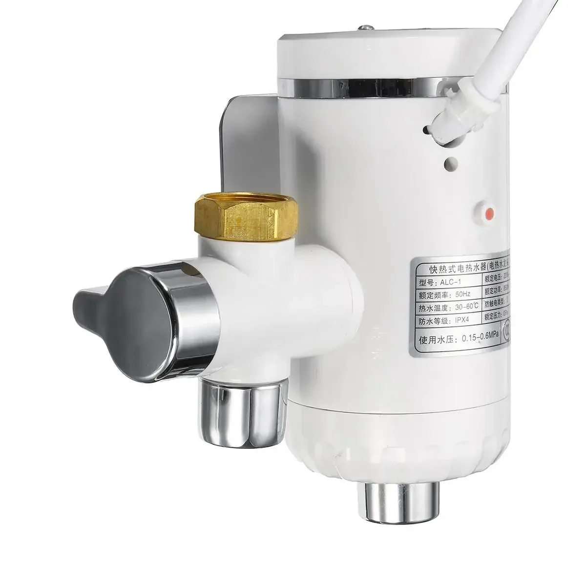 電気タンクレス給湯器タップ,アダプター付き,瞬間給湯と冷水,デジタル,キッチン,冷暖房