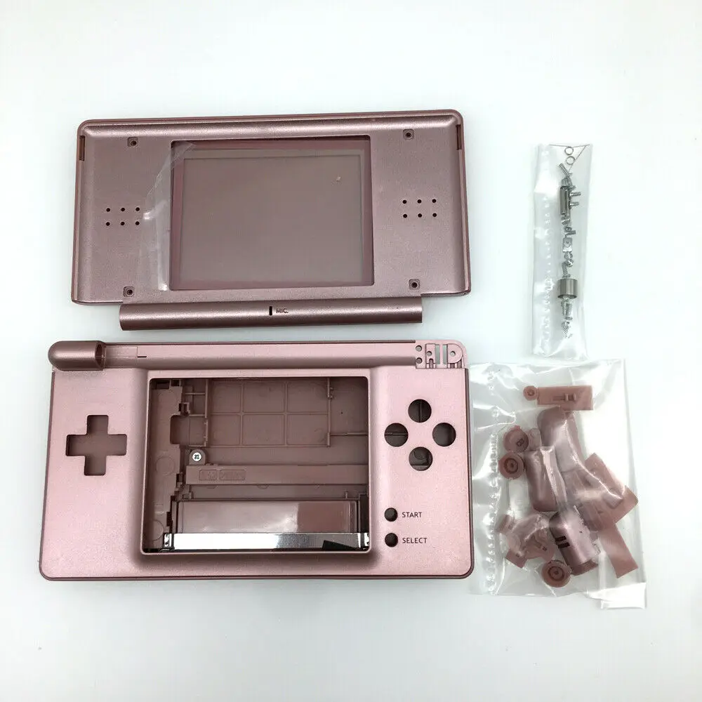 Replacement Rose Gold Full Housing Shell Case Buttons + Screwdriver Tool Kit For DS Lite NDSL Shell