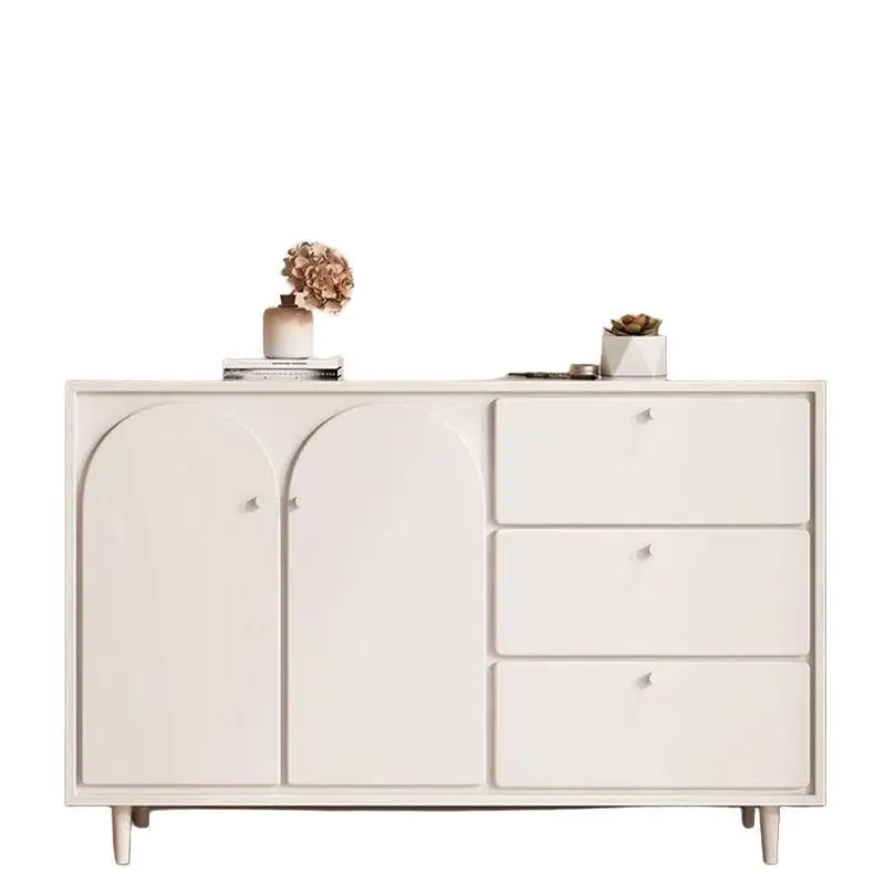 

Cream style modern simple dining side cabinet, bedroom bucket cabinet, kitchen