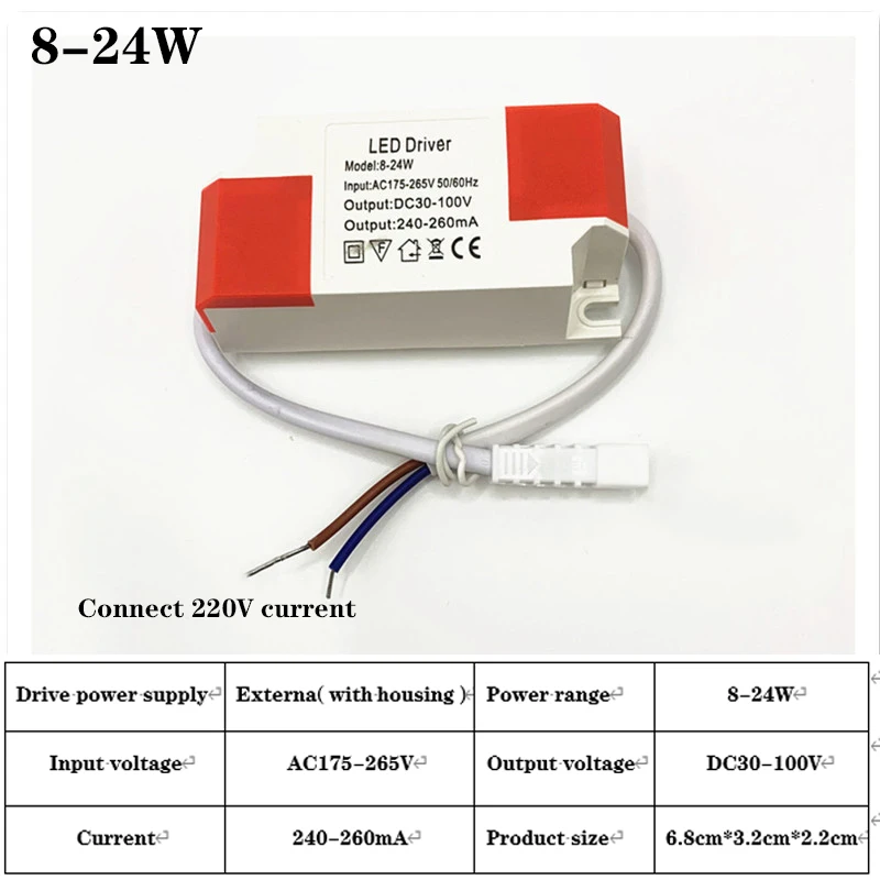 LED Driver 300mA 3w 4-7w 8-12w 18-24w 24-36w LED Constant Current External Driver Power Unit Supply For LED Bulb Transformers