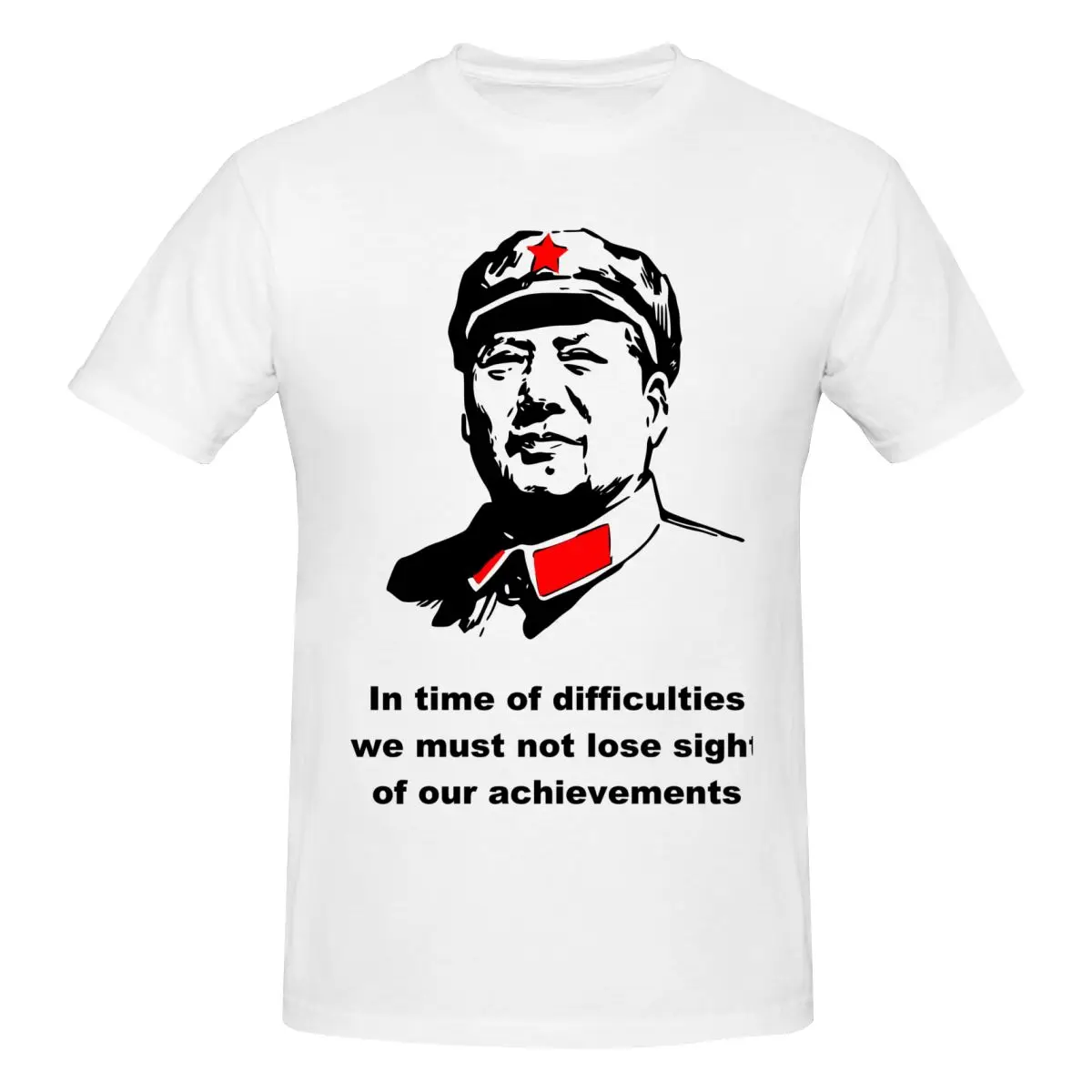 NEW Mao Zedong T-shirt Men Print Round neck T-shirt Summer Fashion Short Sleeve Cotton T Shirt