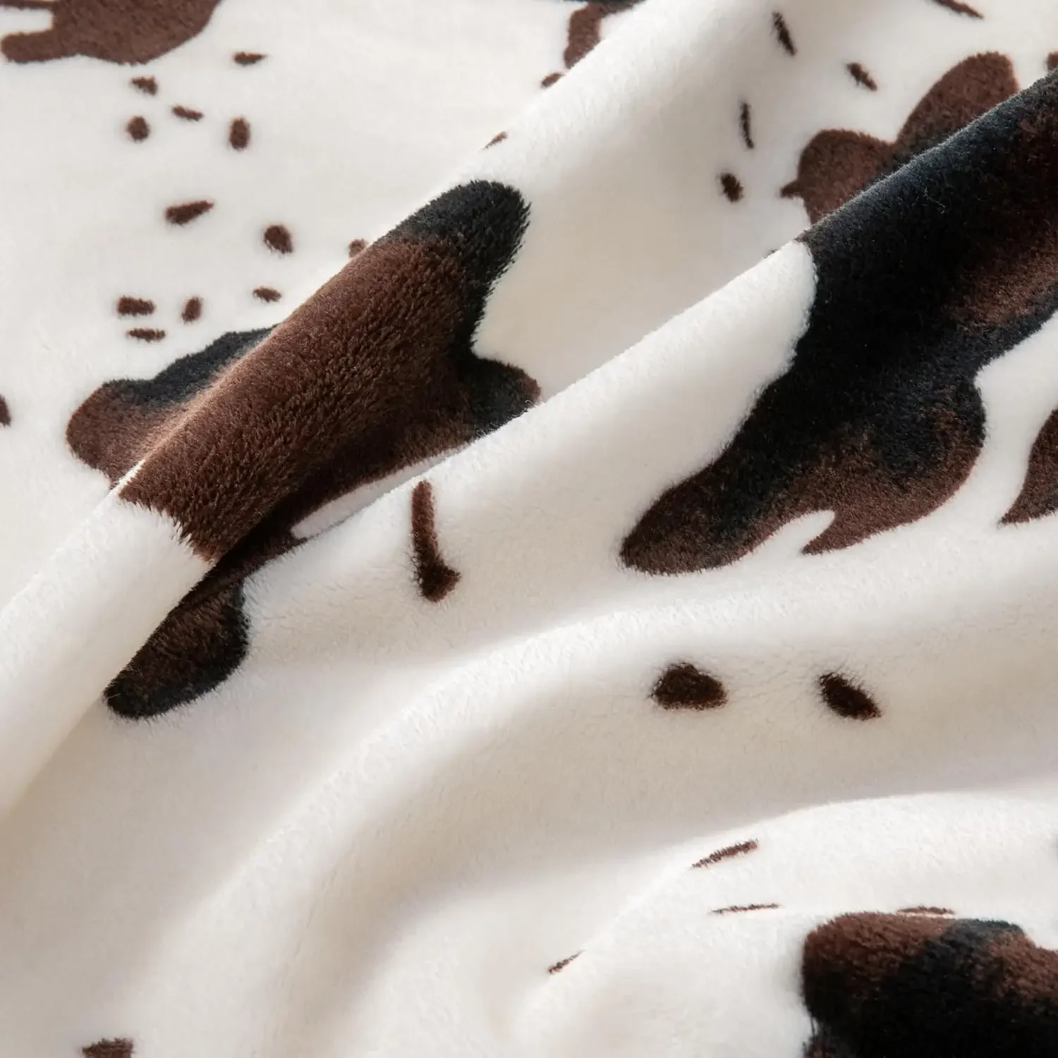 Kawaiiii البقرة نمط بطانية الفانيلا بطانية أريكة تتحول لسرير السفر التخييم سوبر لينة دافئ بطانية قطيفة الفهد طباعة بطانية للجميع #3