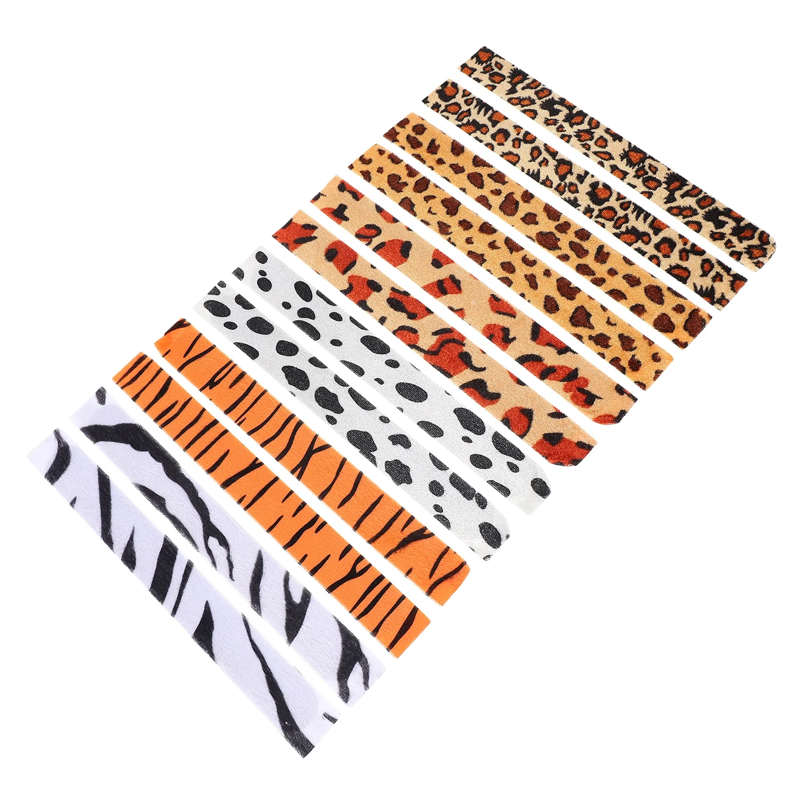 12 szt. Bransoletki samozaciskowe w panterkę, bransoletki na nadgarstek w zebrę, różne style, upominki na przyjęcia dla dzieci, bransoletki samozaciskowe z motywem zwierzęcym, dekoracyjne.