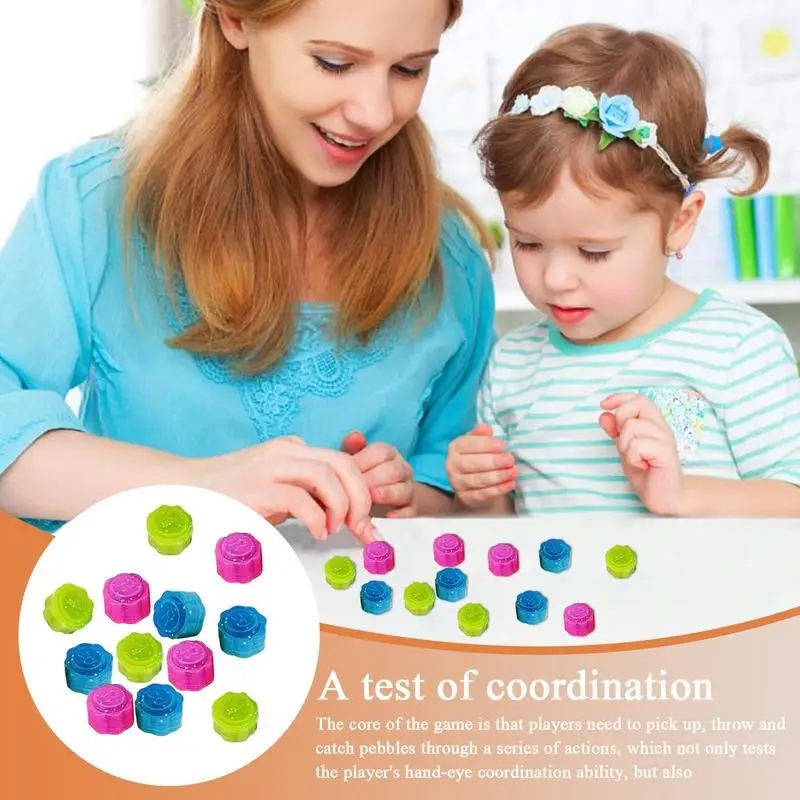 12 قطعة لعبة Gonggi مجموعة الخرز المعدني داخل Gonggi جاك ستون الحصى مجموعة الصين التقليدية فنجر ممارسة لعبة حية اللون #4