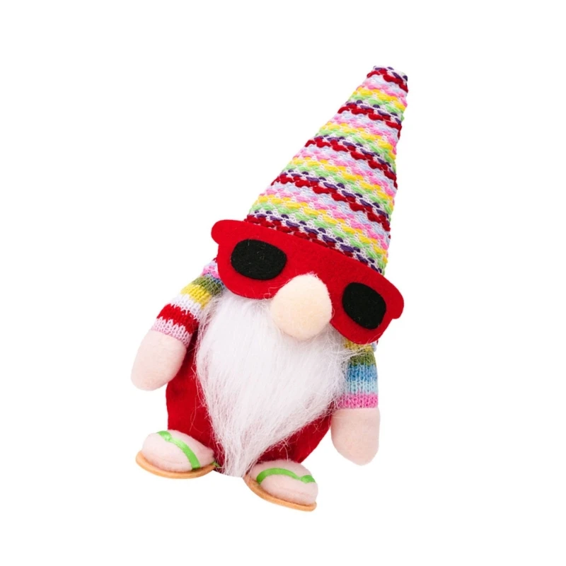 Wakacje Gnome Plaża Facelesses Lalka Skandynawowie Tomtes Nisse Szwedzki Gnome Dom Kryty Kuchnia Wielowarstwowa Taca Dekoracje