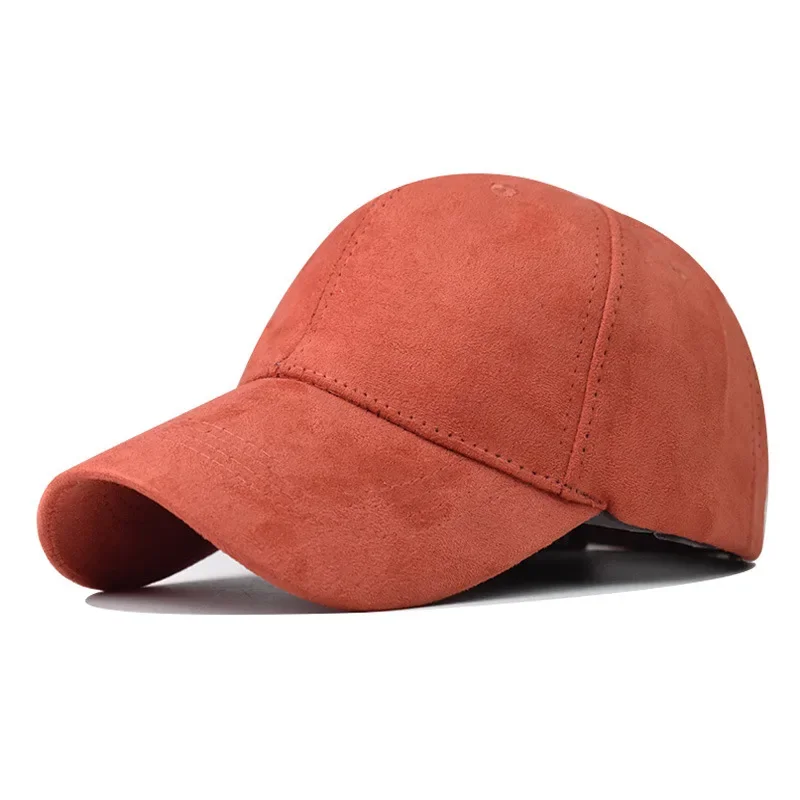 Neue Großhandel Wildleder Baseball Cap Herbst Winter für Männer Frauen Winter Solide Straße Hut Unisex Einstellbar Casual Plain Gorra Caps – Detail 6