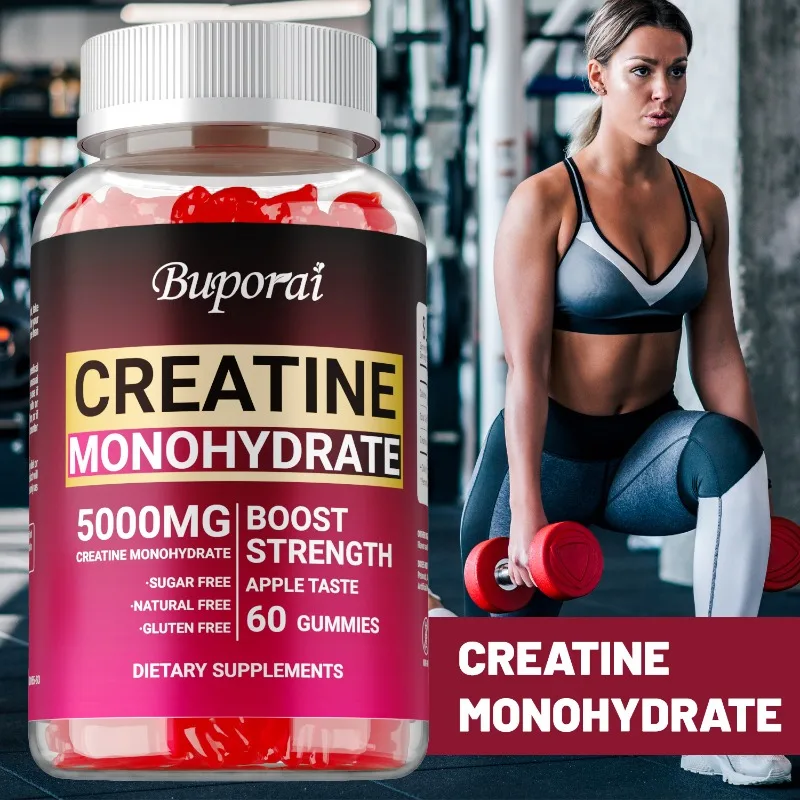 

Creatine Monohydrate Gummies for Enhance Muscle Mass Strength & Performance Improvement Workout Recovery