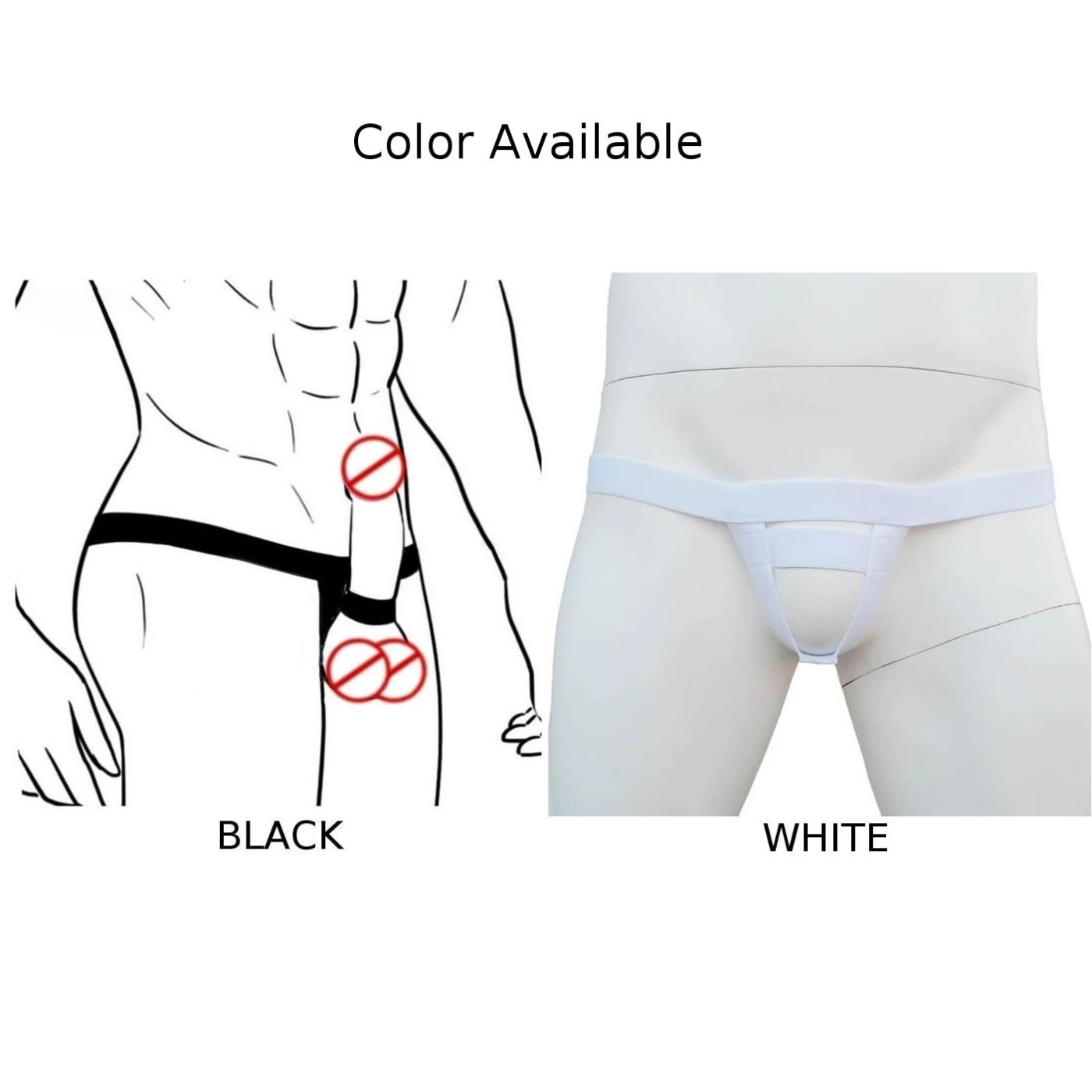 Jockstrap Men Panties Sexy Sissy Ring Lock Thong Solid Straps Briefs G-String Underwear Underpants Gay Enhance T-Back