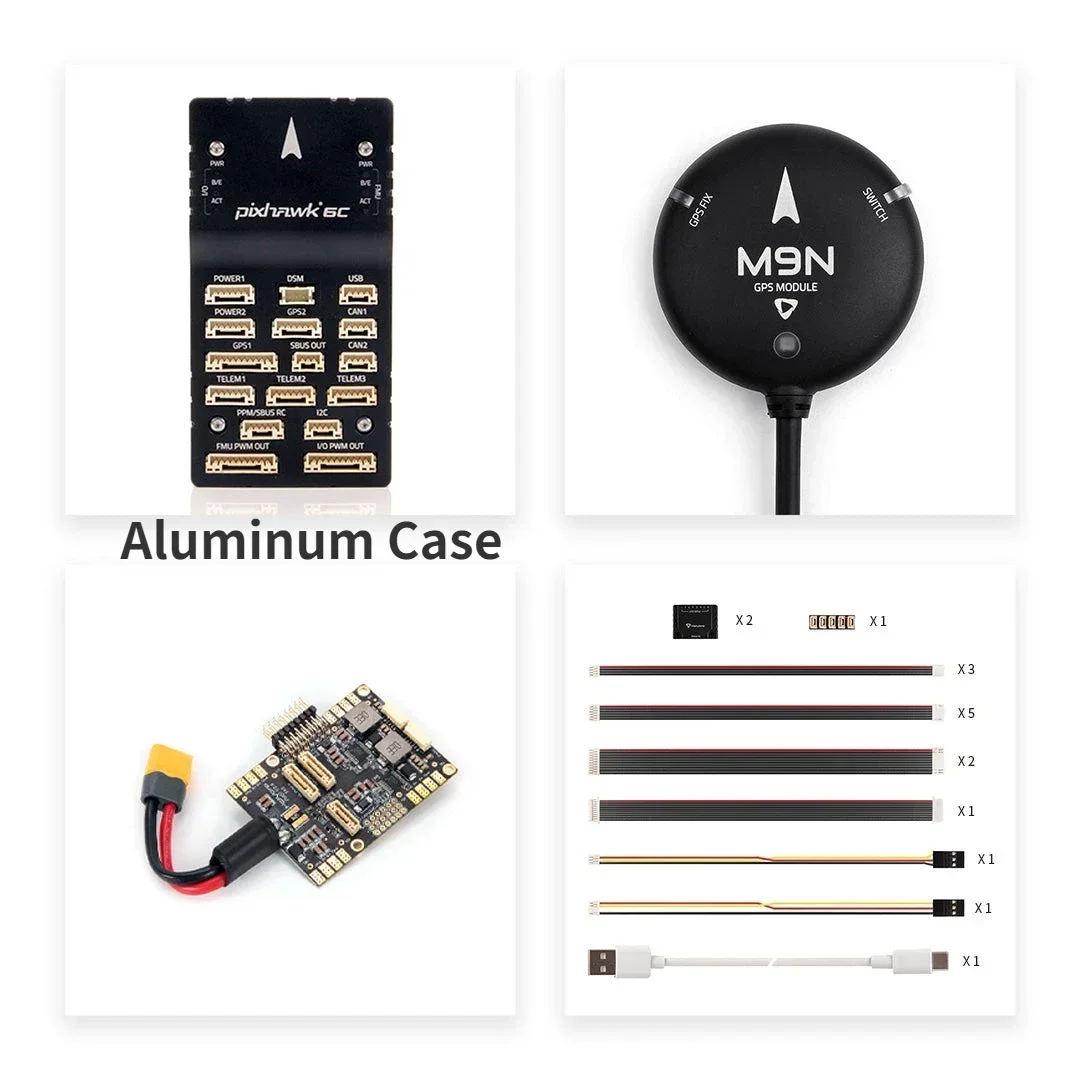 

Holybro Pixhawk 6C Flight Controller, Aluminum/Plastic Case with PM02/PM06/PM07 Options