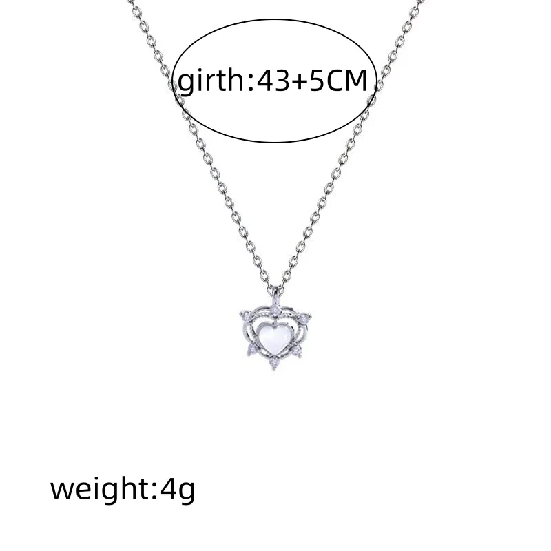 Heart Pendant Fashion Chain Necklace Korean Popular Women Charm Hollow Gradient Clavicle Collar Jewelry Party Girl Gift