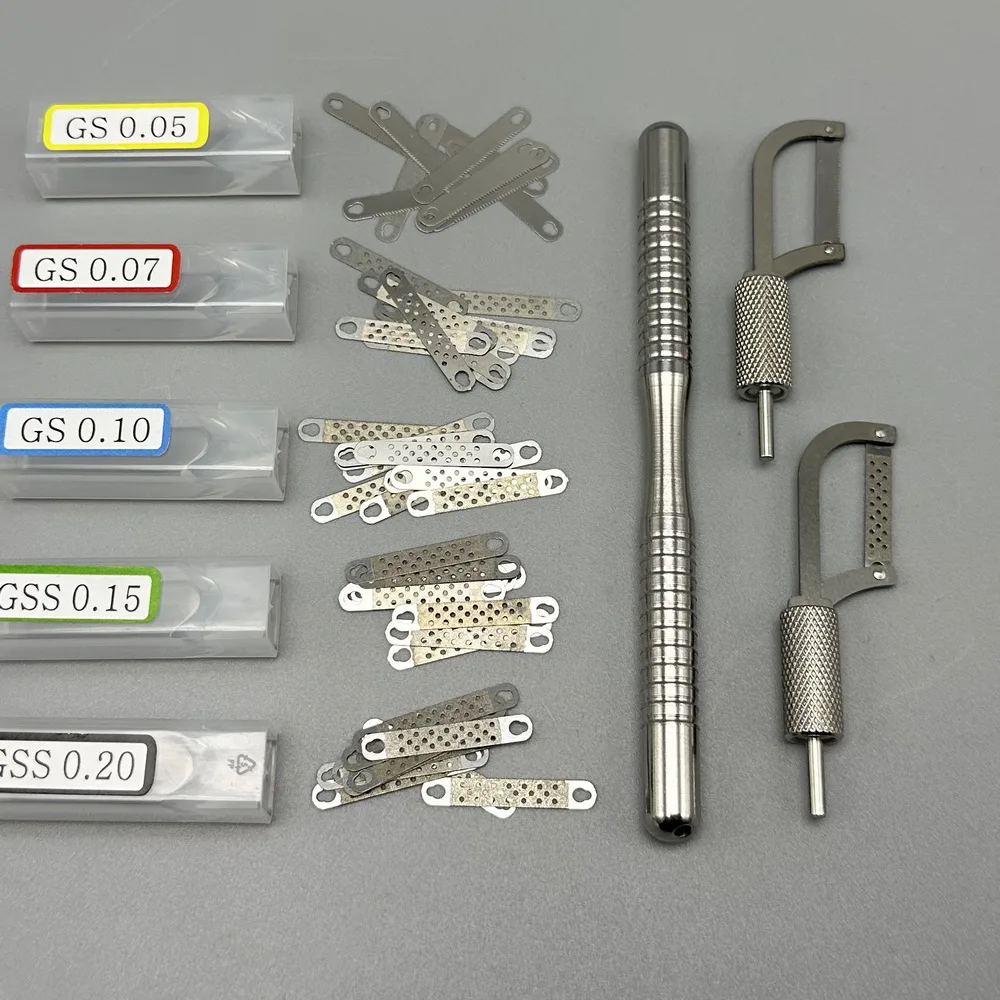 Dental Orthodontic Interproximal Enamel Reduction IPR Automatic Polishing Strip Handle Set Hand use