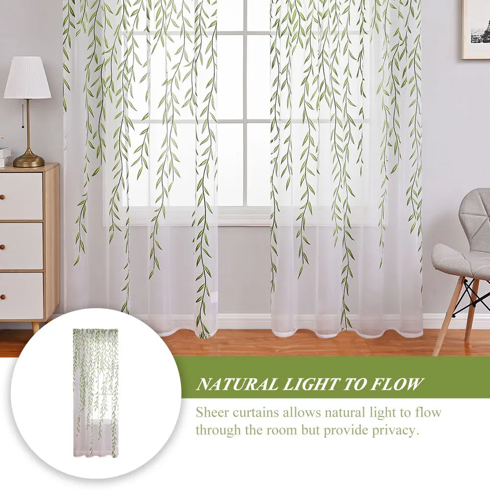 

Modern Window Sheer Curtain Premium Fabric Semi Sheer Light Filtering Privacy for Living Room Dining Room Bedroom Home