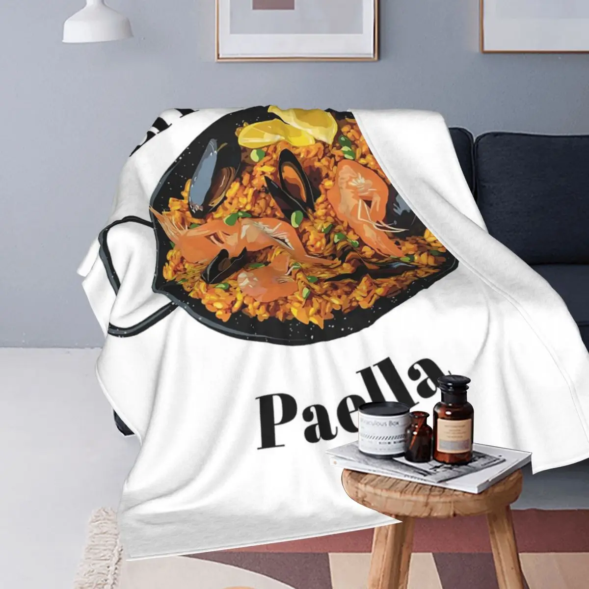 El Rey De La Paella Blankets Soft Warm Flannel Throw Blanket Plush for Bed Living room Picnic Travel Home Couch