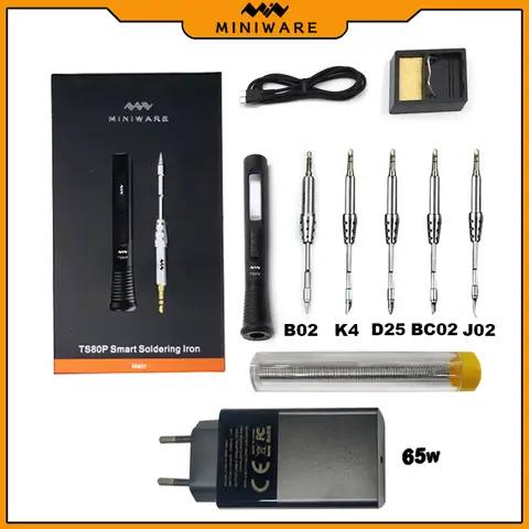 TS80P Saldatore Elettrico Temperatura Regolabile Stazione di Saldatura Digitale Portatile Display OLED USB Tipo C PD2.0 QC3.0