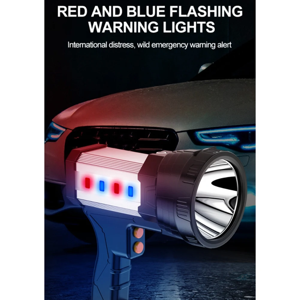 Superbright Spotlight Handheld Flashlight Rechargeable 18650 Battery Included 3 Mode Light USB Power