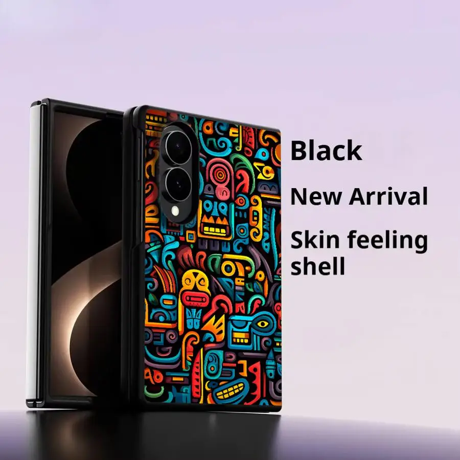Case for Samsung Galaxy Z Fold 8 ZFold8 ZFold Wide Z Fold8 Wide Luxury Phone Cover Tribal Graffiti Patterns