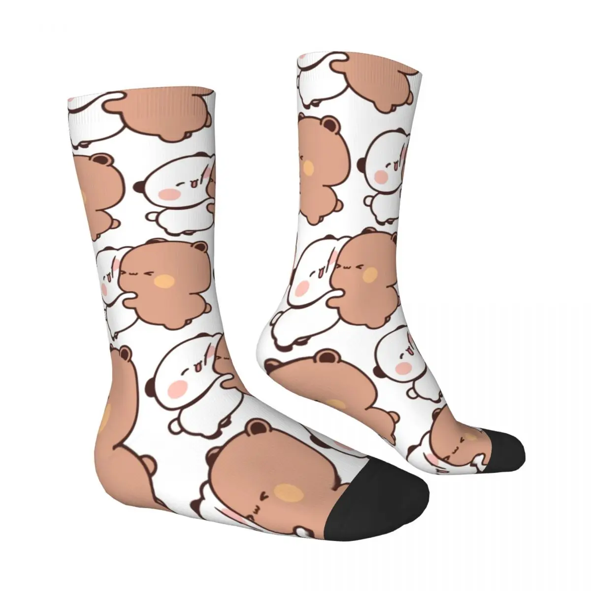 Bear And Panda Bubu Dudu Balloon Stockings Men Socks Soft Breathable Kawaii Socks Winter Outdoor Sports Non Skid Pattern Socks