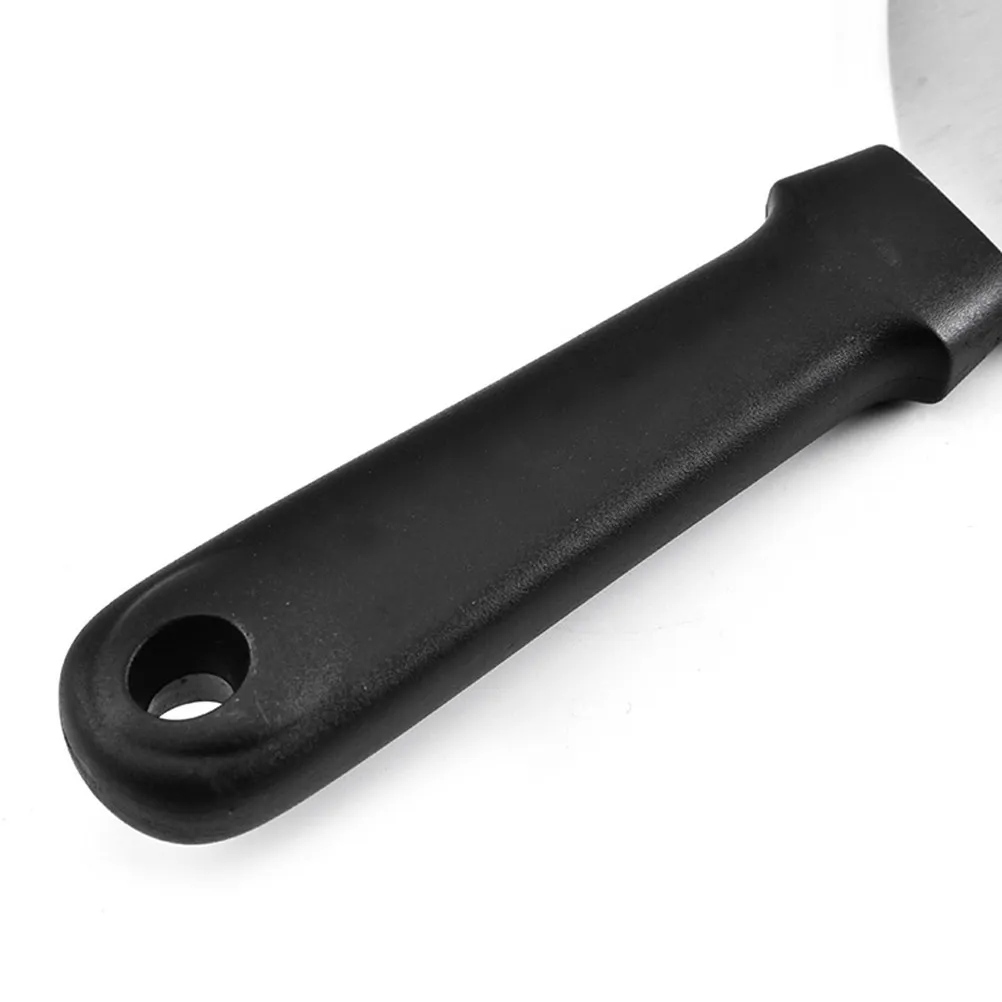 Stainless Steel Semicircle Pizza Shovel Cake Spatula Pancake Turner with Non-Slip Plastic Handle for Easy Loading Serving and