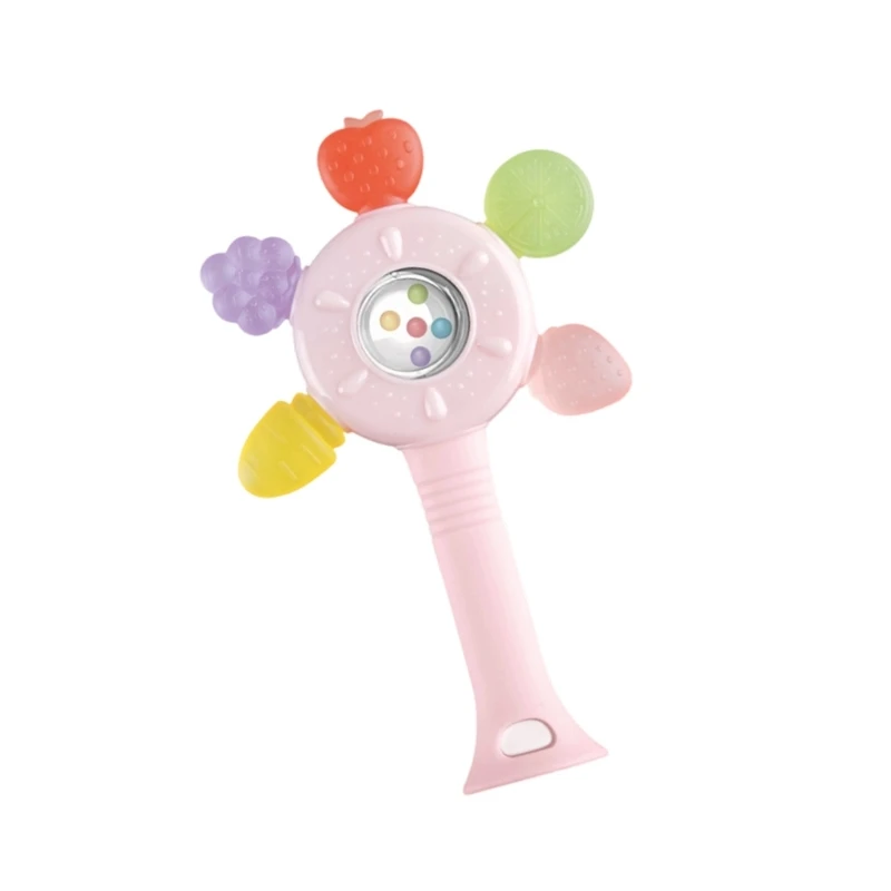 لعبة خشخيشة ناعمة للأطفال، تصميم فواكه قابل للمضغ، عضاضة للتطوير الحسي 15UB #3