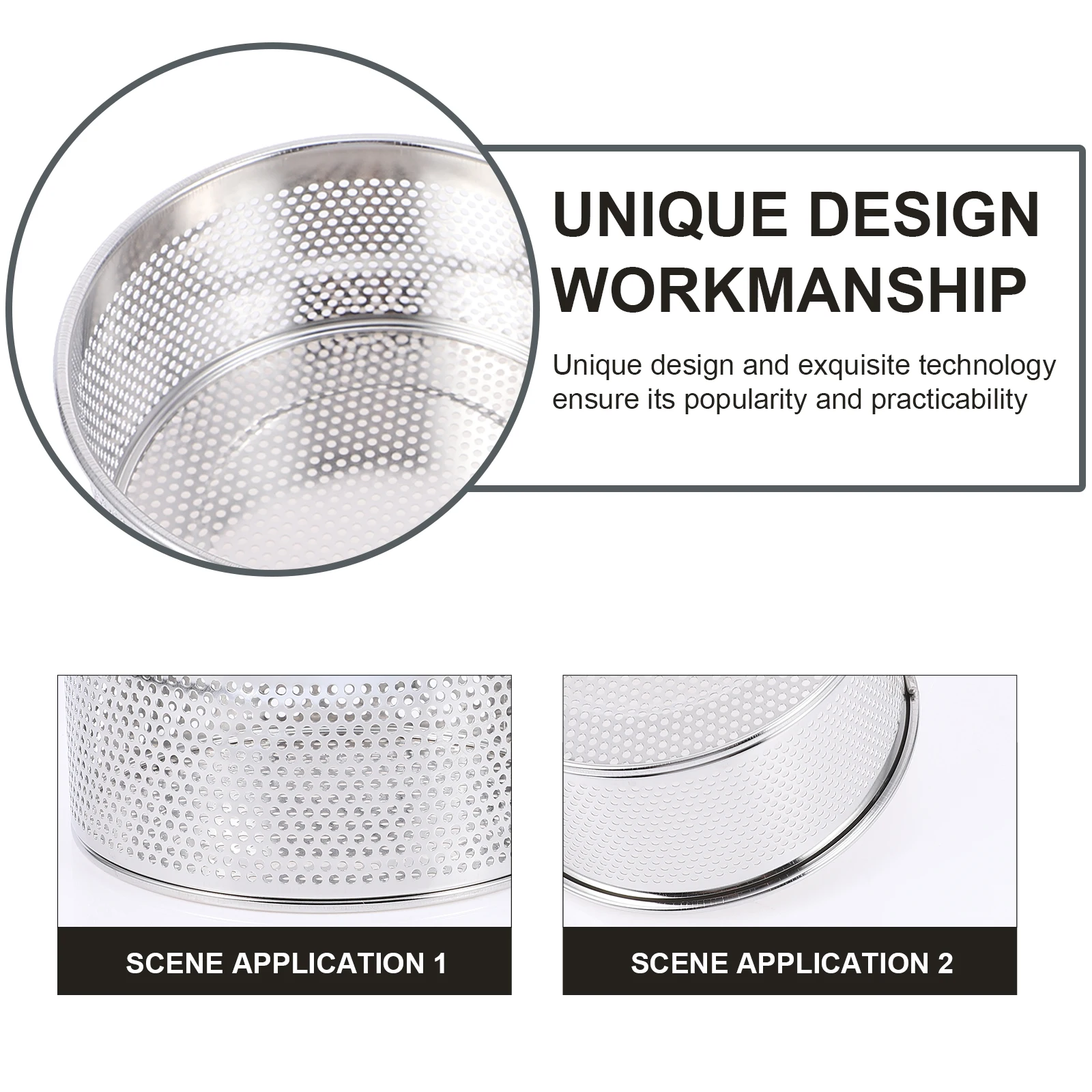 

1Pcs Stainless Steel Oil Grid Strainer Frying Basket Mesh Colander Noodle Scoop Kitchen Cooking Filter Spoon High