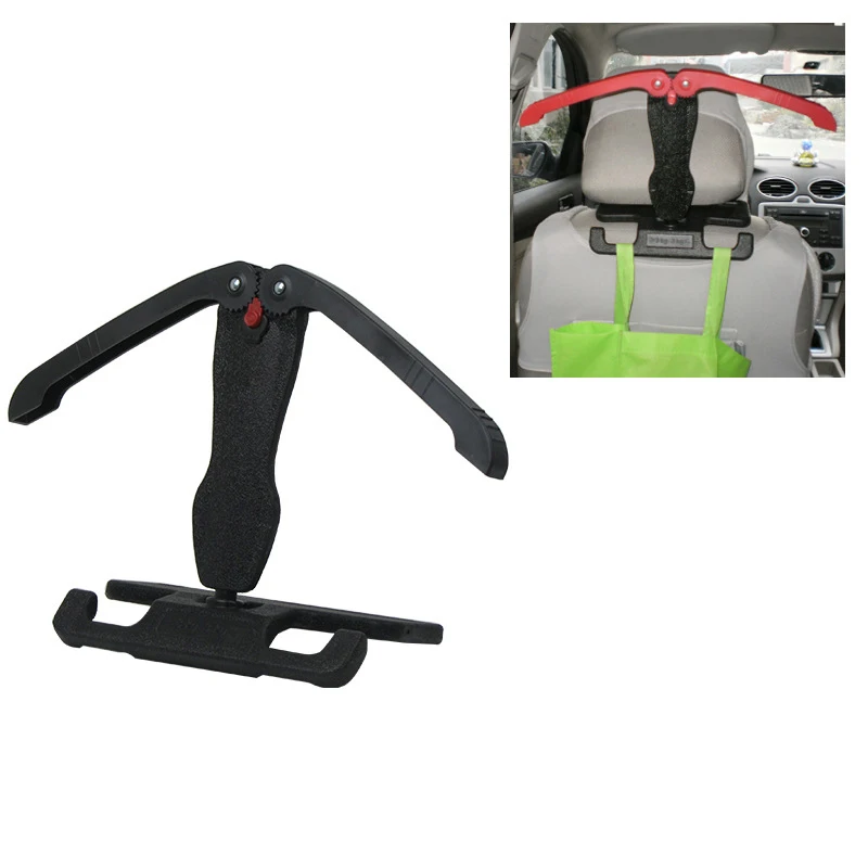 1PC Car Coat Hanger Headrest Back Seat Coat Hanger with 2 Hooks Multifunctional Car Hanger Organizer for Coat Suit Jacket