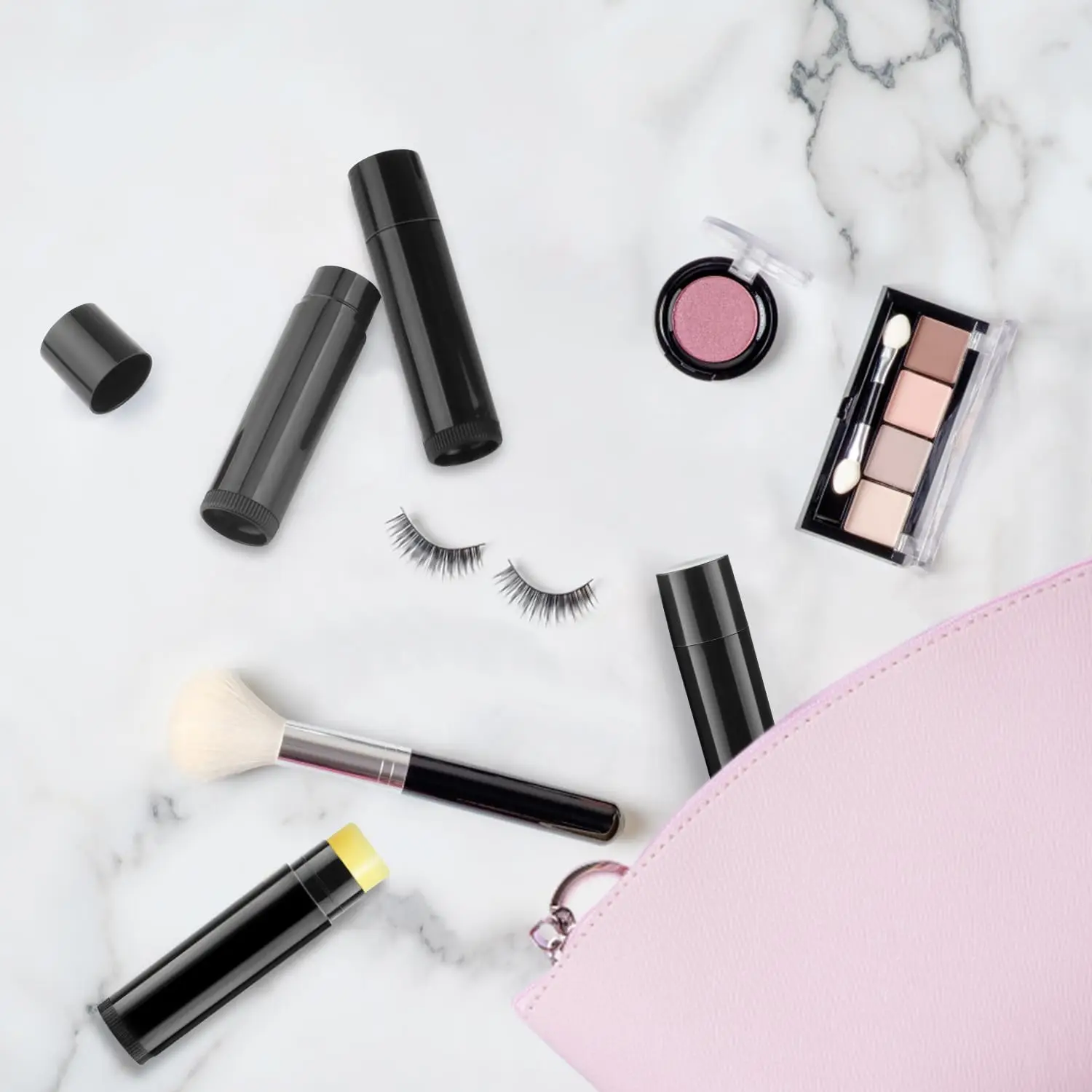 100 Stück 5g Kunststoff-Lippenstifttuben, leere Lippenbalsam-Tuben, Behälter für Lipgloss, Aufbewahrungsbehälter mit Kappen für DIY-Make-up-Zubehör – Detail 6